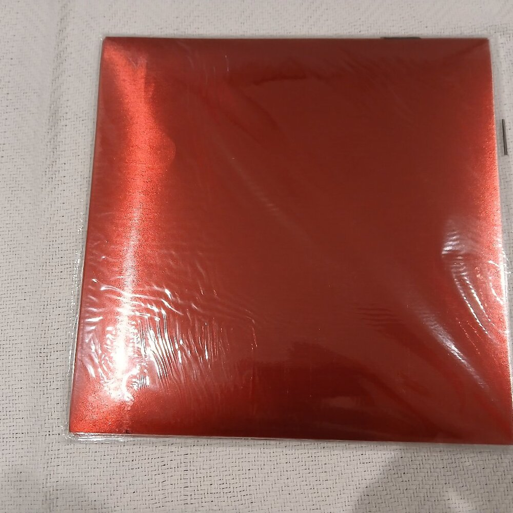 American Crafts 12x12 Foil Wood Red Cardstock (12pack) - Individually Wrapped